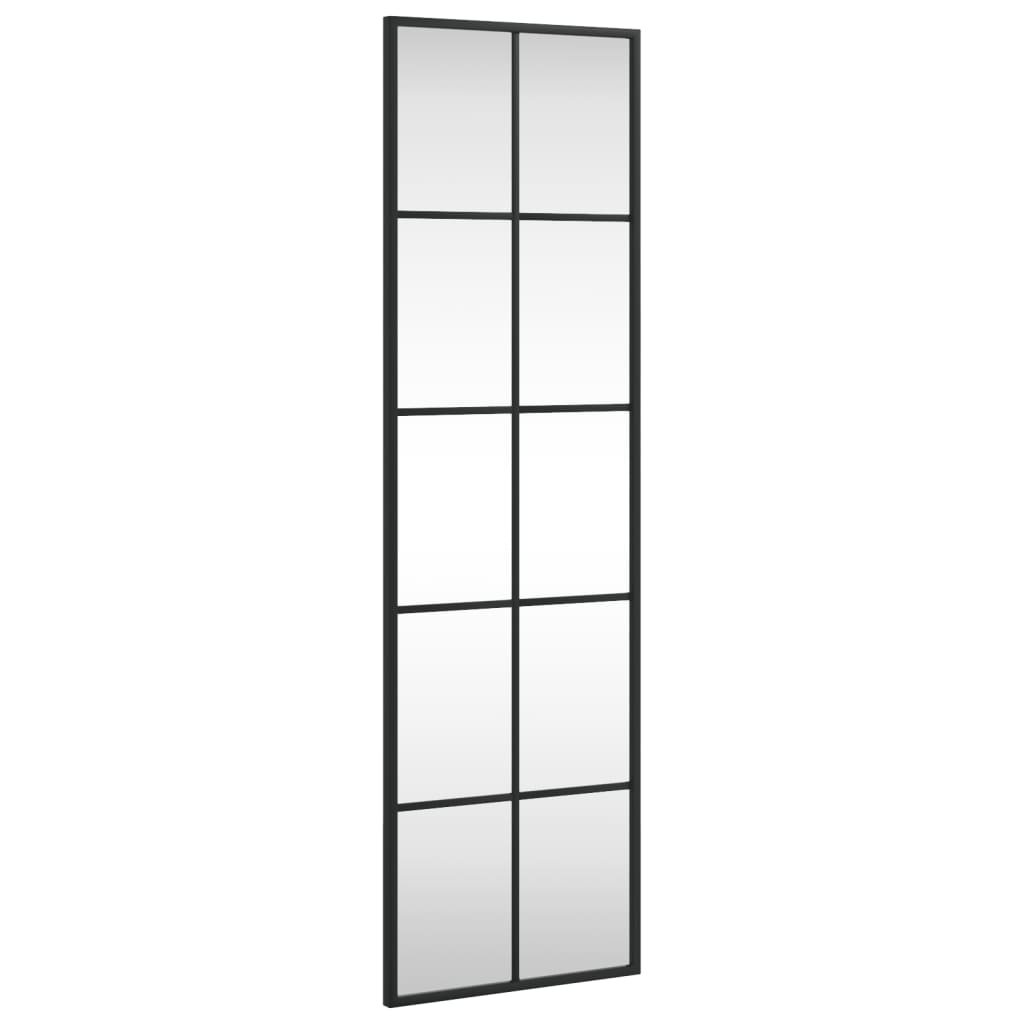 Vægspejl Sort 30x100 cm Rektangulært jern