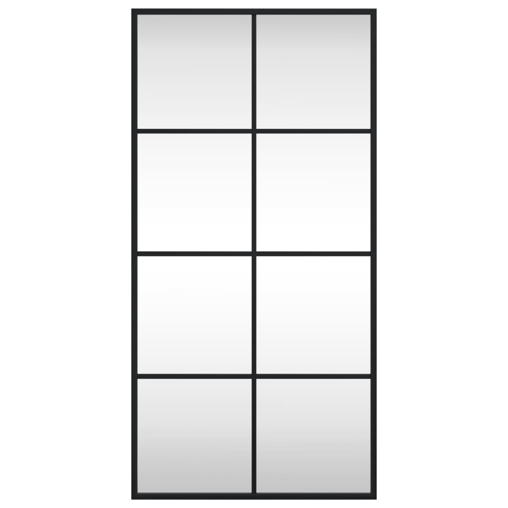 Vægspejl Sort 40x80 cm Rektangulært jern