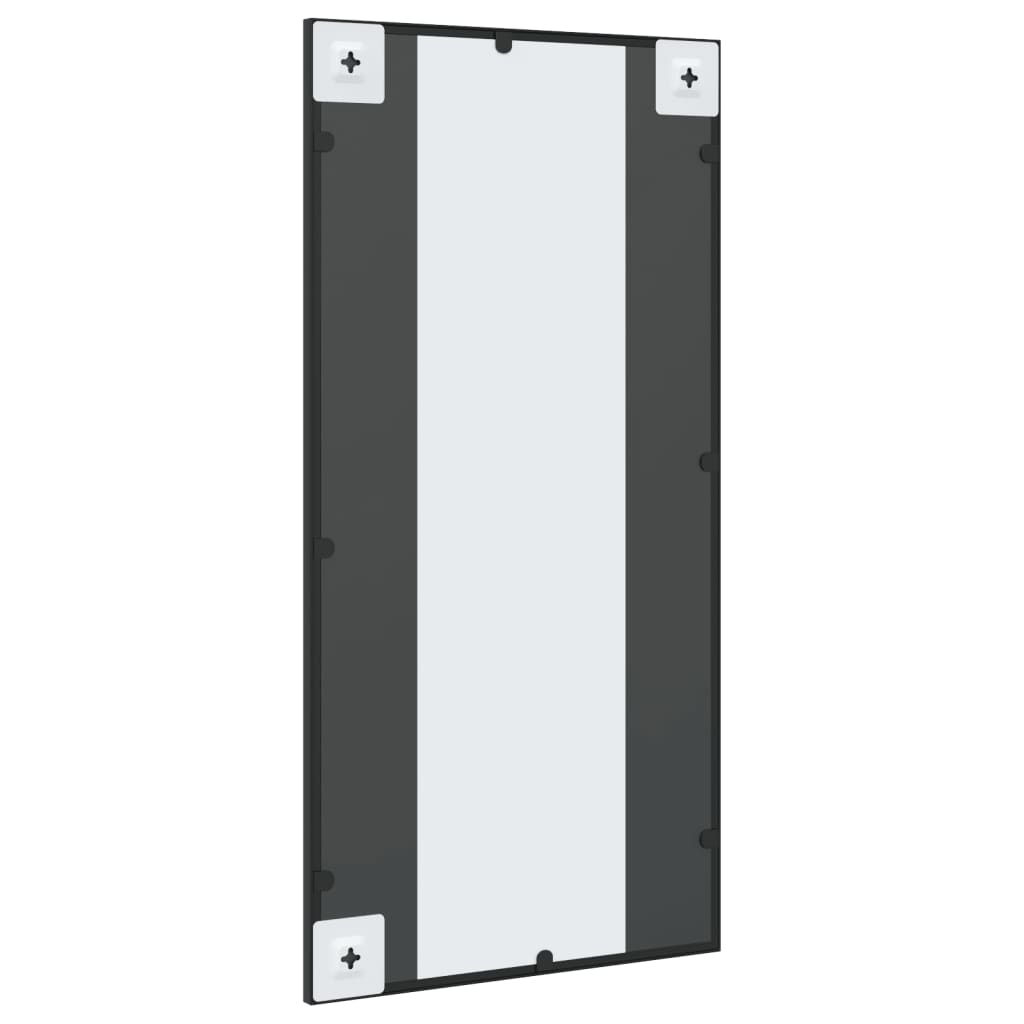 Vægspejl Sort 40x80 cm Rektangulært jern