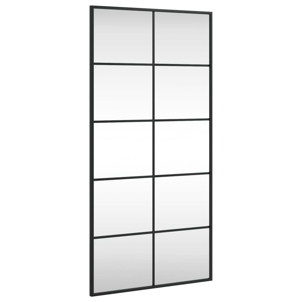 Vægspejl Sort 50x100 cm Rektangulært jern