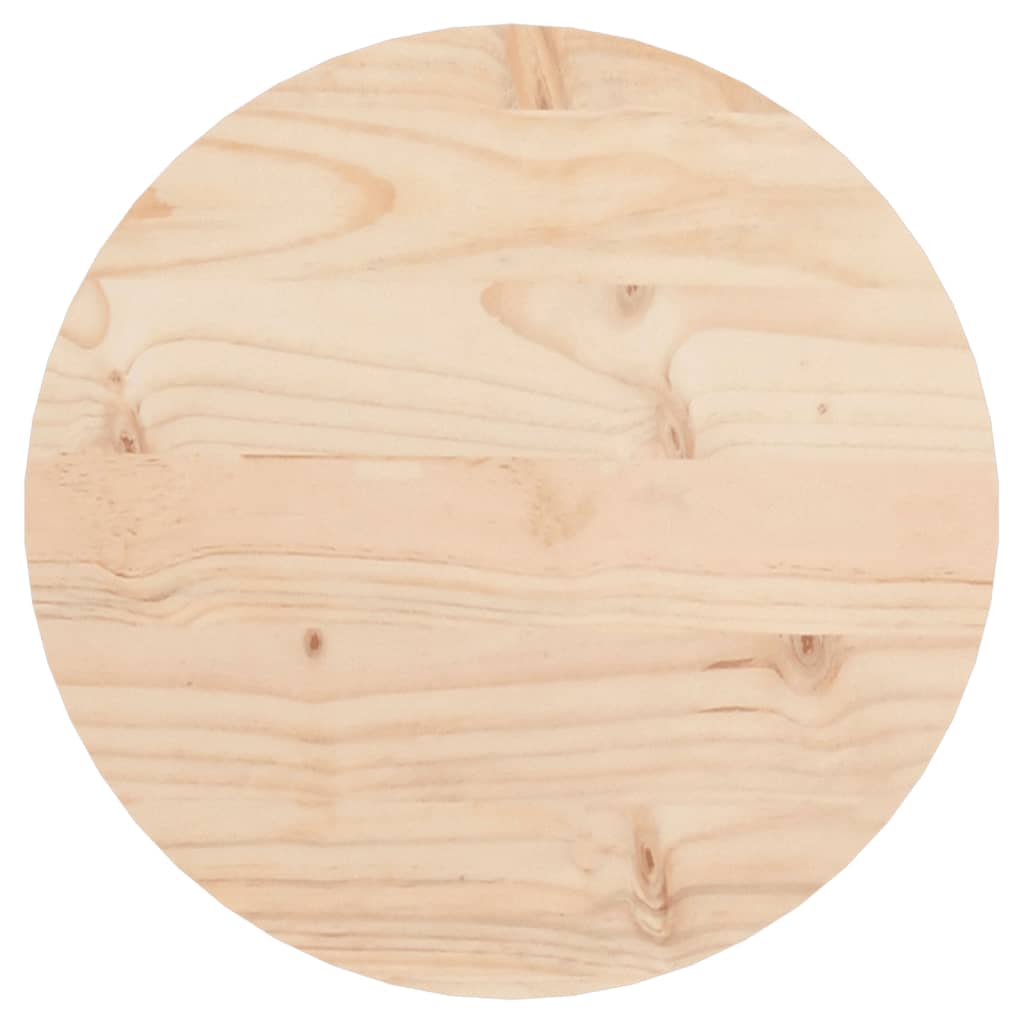 Bordplade rund Ø30x3 cm massiv fyrretræ