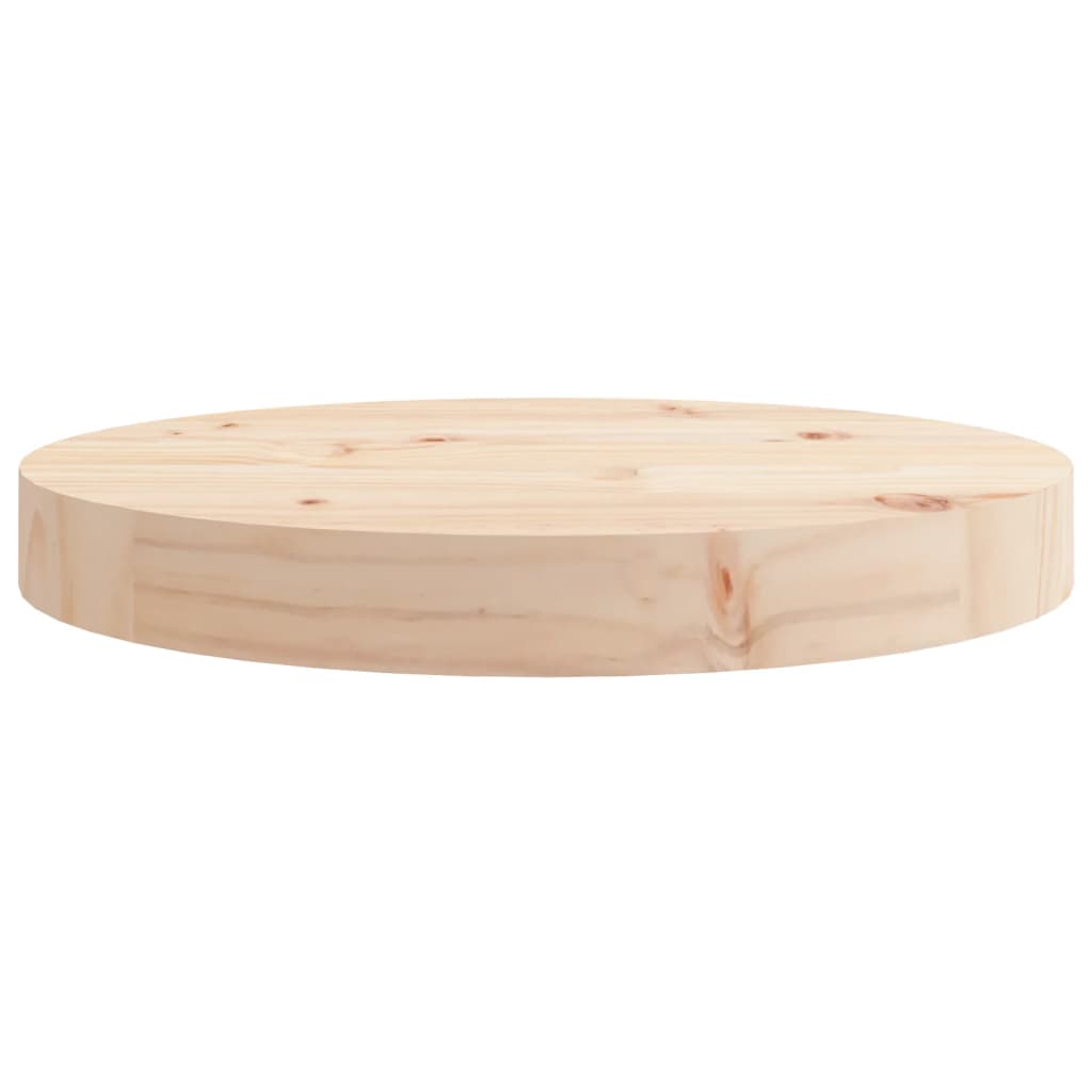 Bordplade rund Ø30x3 cm massiv fyrretræ