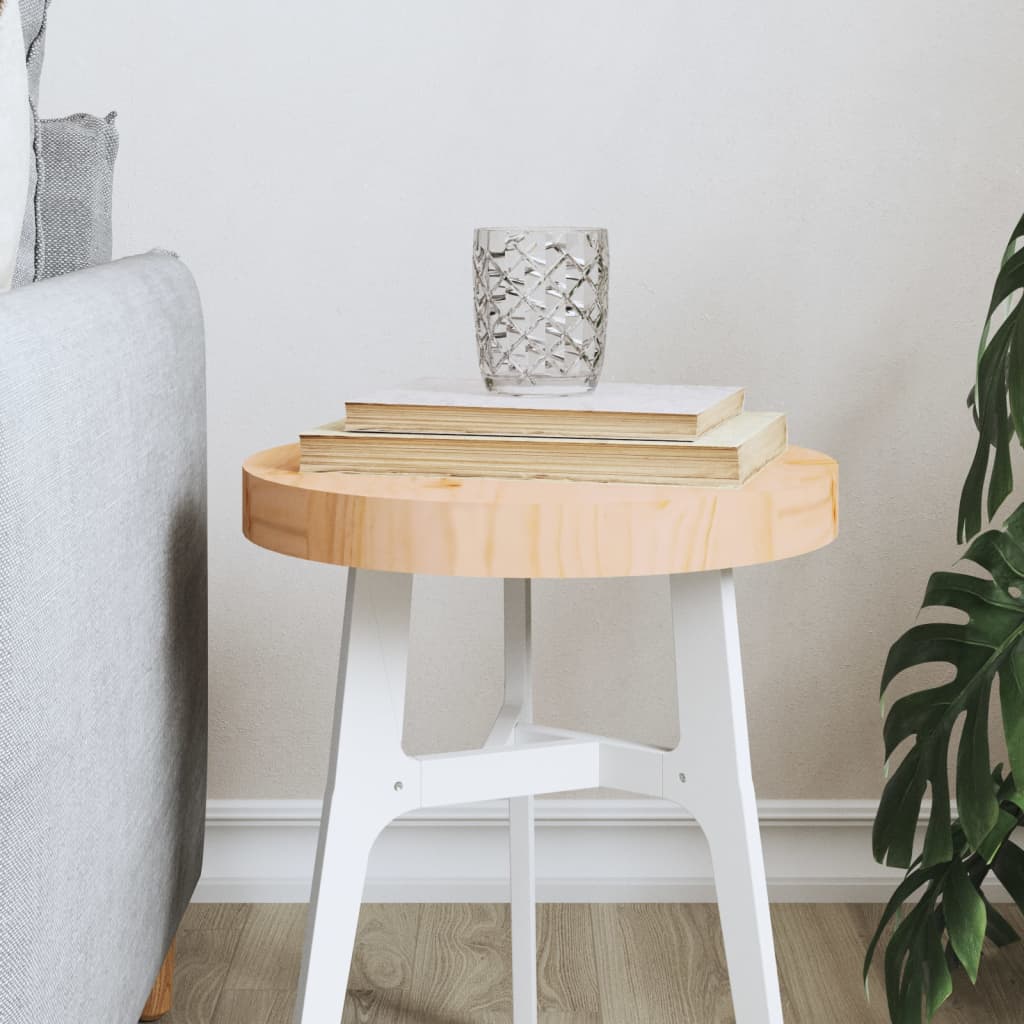 Bordplade rund Ø30x3 cm massiv fyrretræ