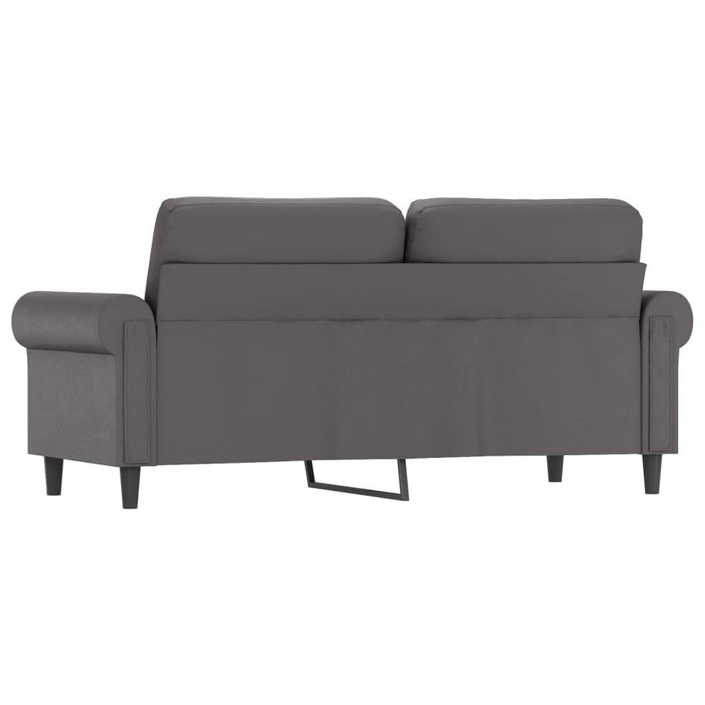 2-personers sofa grå 140 cm kunstlæder