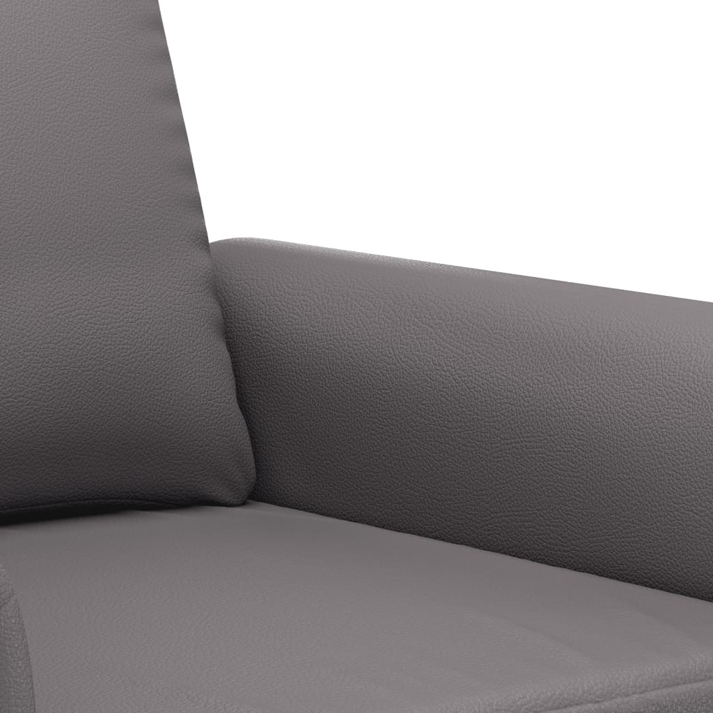 2-personers sofa grå 140 cm kunstlæder
