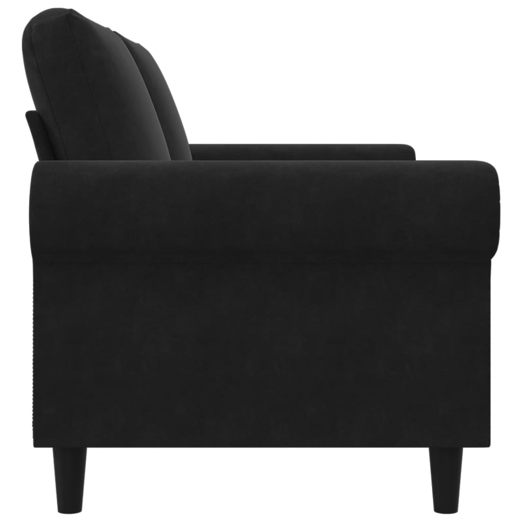 2-personers sofa sort 140 cm fløjl