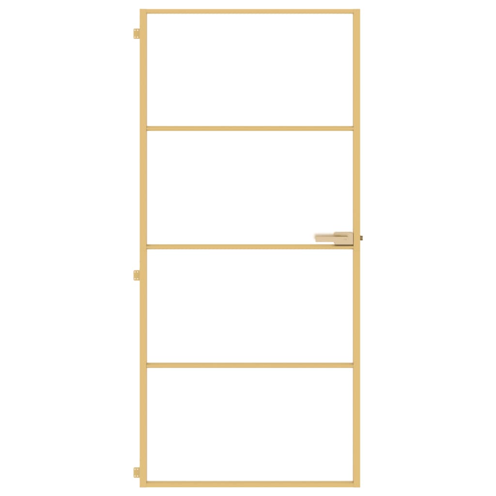 Indvendig dør Slim Gylden 93x201,5 cm hærdet glas og aluminium