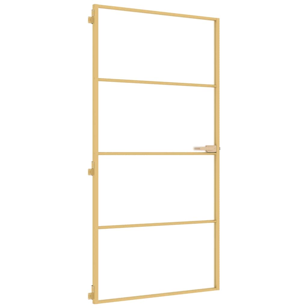 Indvendig dør Slim Golden 102,5x201,5 cm hærdet glas og aluminium
