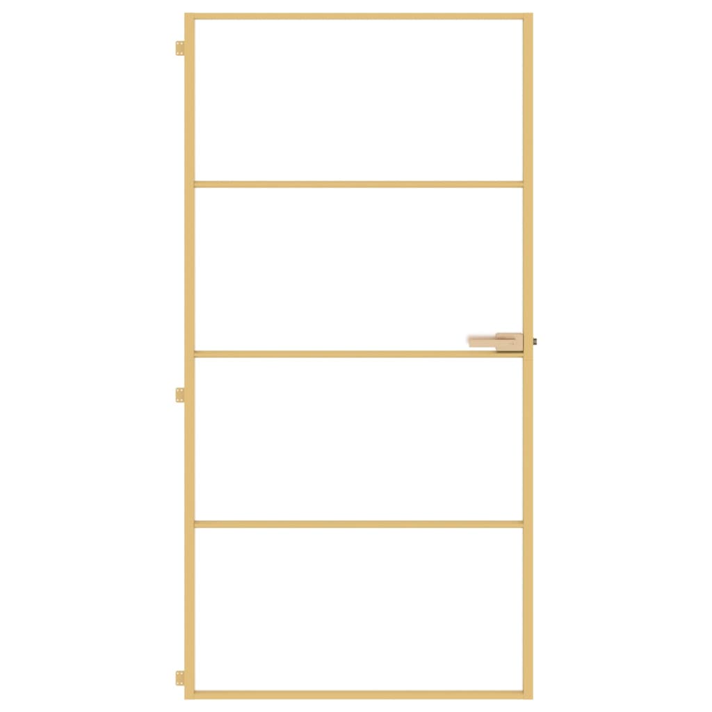 Indvendig dør Slim Golden 102,5x201,5 cm hærdet glas og aluminium