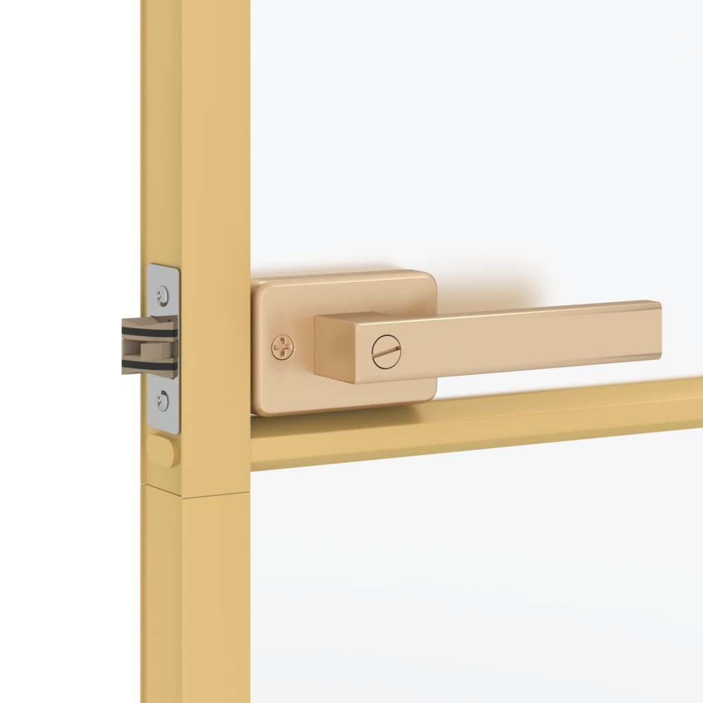 Indvendig dør Slim Golden 102,5x201,5 cm hærdet glas og aluminium
