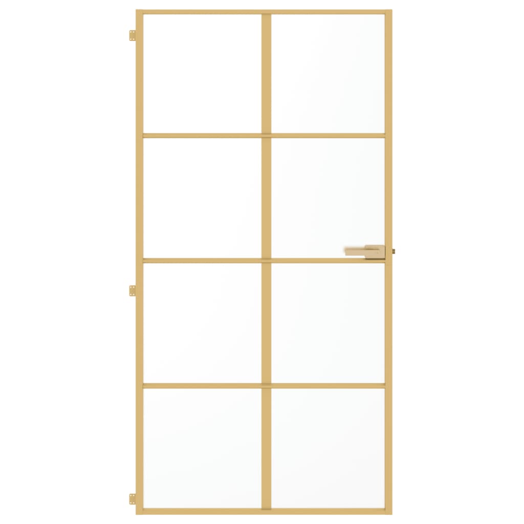 Indvendig dør Slim Golden 102,5x201,5 cm hærdet glas og aluminium