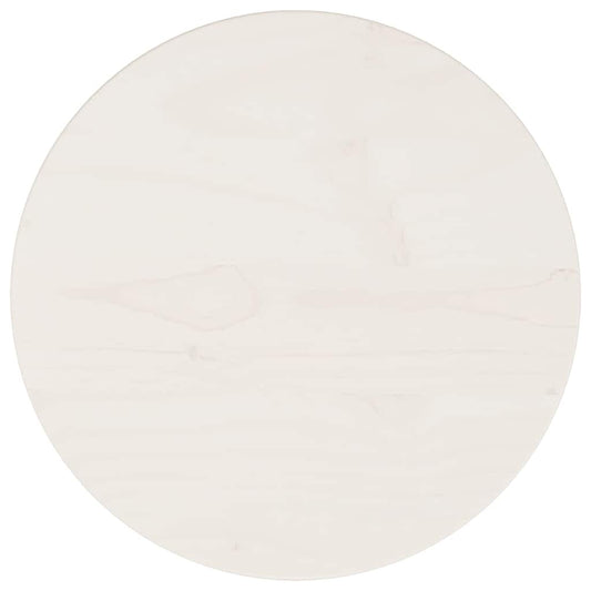 Tischplatte Rund Weiß Ø30x3 cm Massivholz Kiefer
