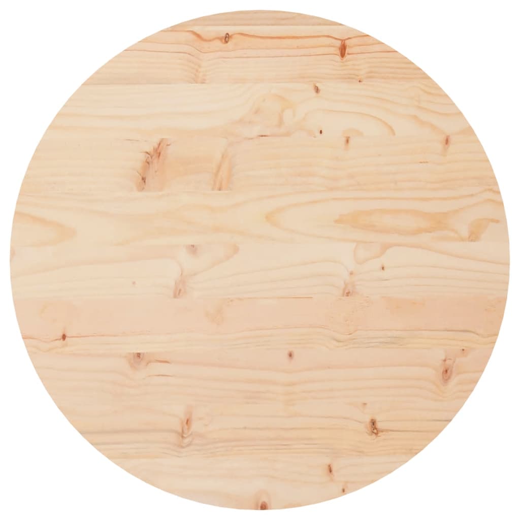 Bordplade rund Ø50x3 cm massiv fyrretræ
