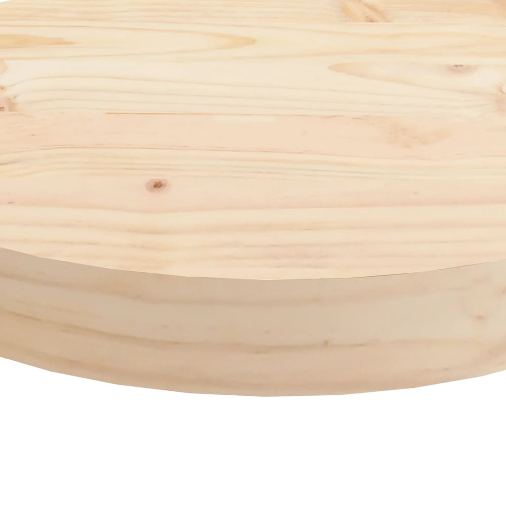 Bordplade rund Ø50x3 cm massiv fyrretræ
