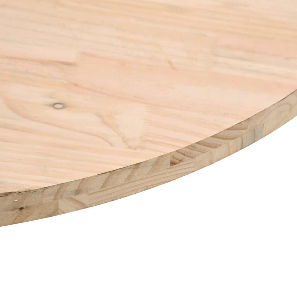 Bordplade rund Ø50x3 cm massiv fyrretræ