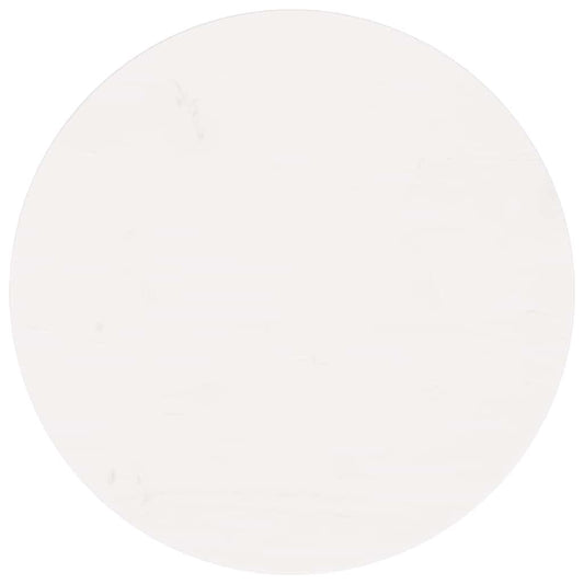 Tischplatte Rund Weiß Ø60x3 cm Massivholz Kiefer