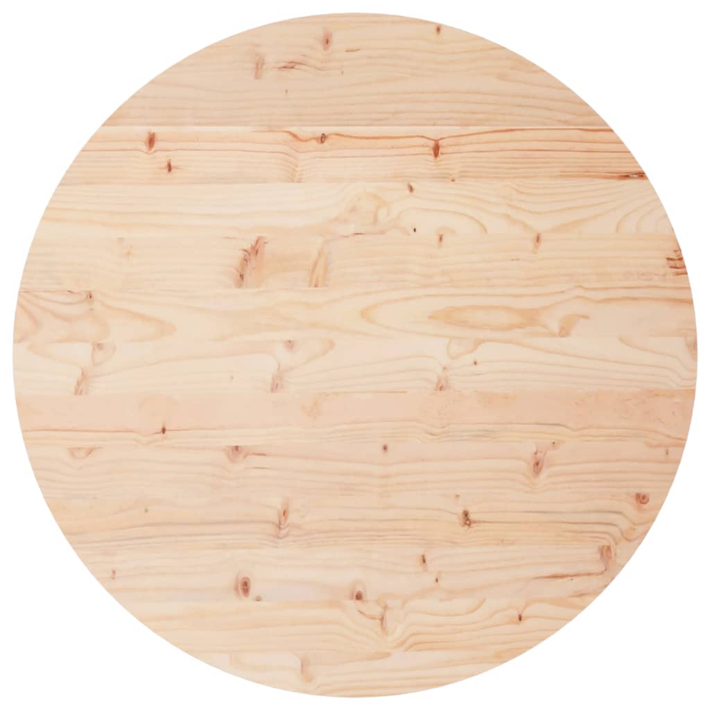 Bordplade rund Ø70x3 cm massiv fyrretræ