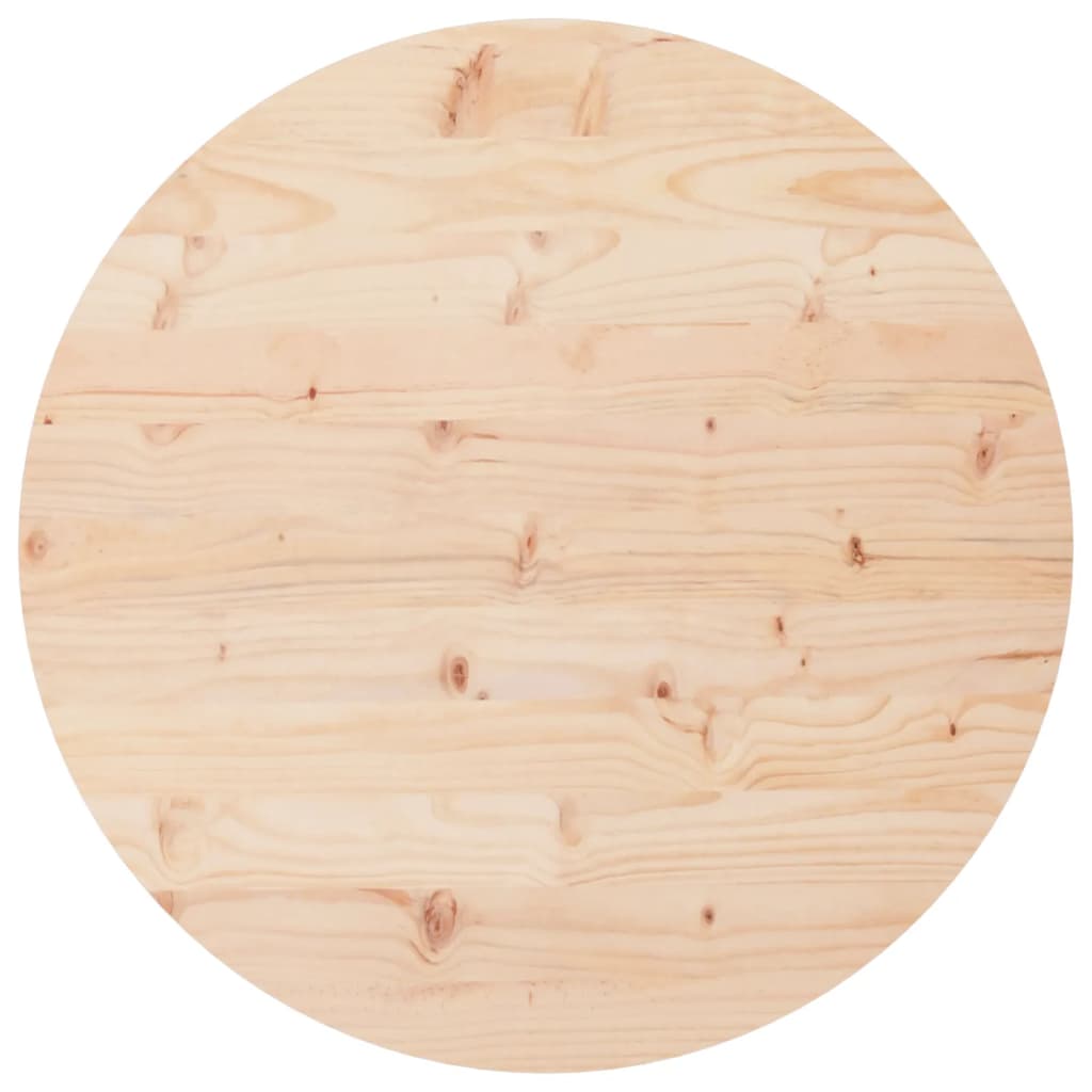 Bordplade rund Ø90x3 cm massivt fyrretræ