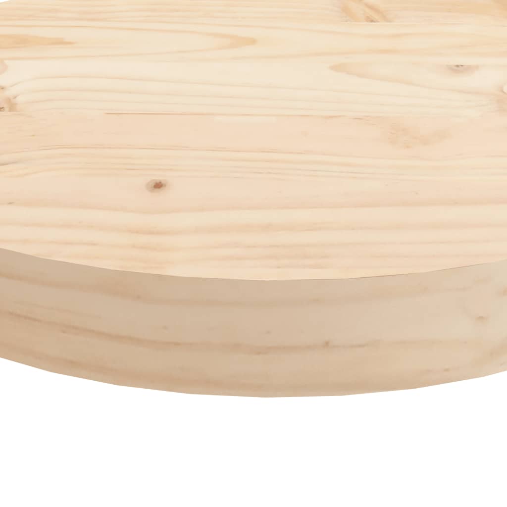 Bordplade rund Ø90x3 cm massivt fyrretræ
