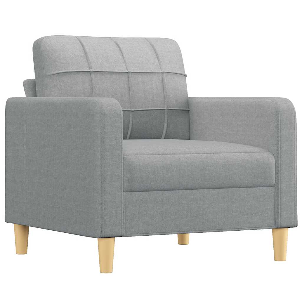 Sofa Lænestol Lysegrå 60 cm Stof