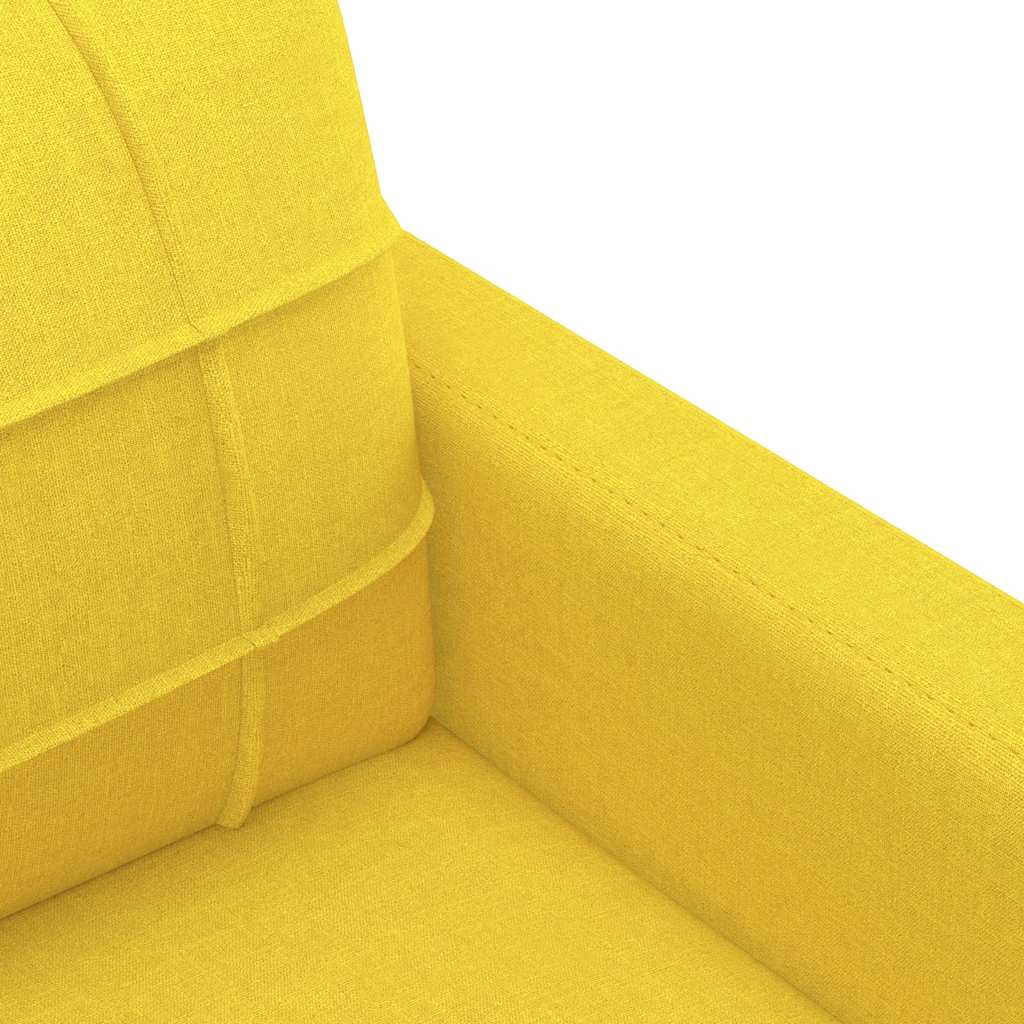 2-Sitzer-Sofa Hellgelb 140 cm Stoff