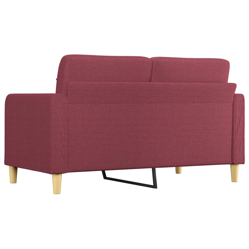 2-personers sofa vinrød 140 cm stof