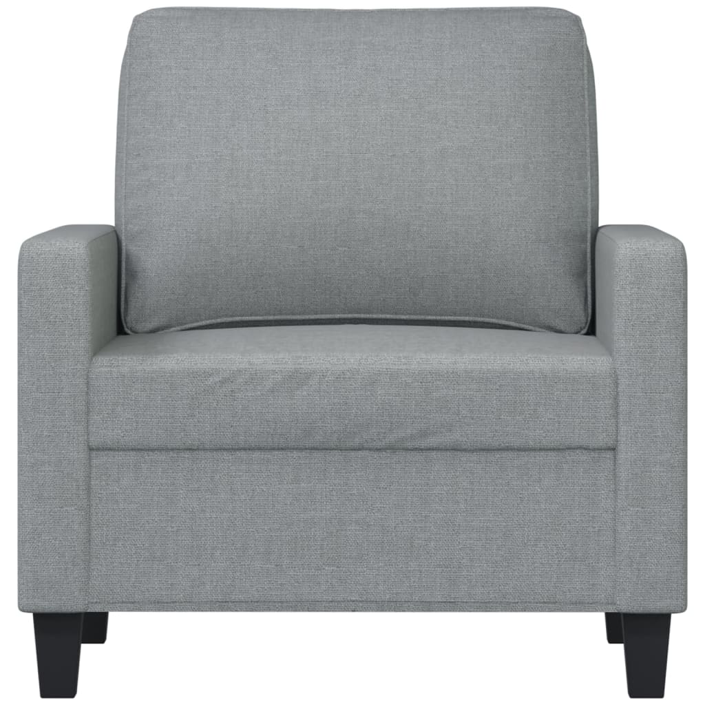 Sofa Lænestol Lysegrå 60 cm Stof