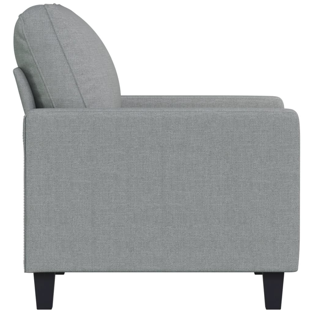 Sofa Lænestol Lysegrå 60 cm Stof