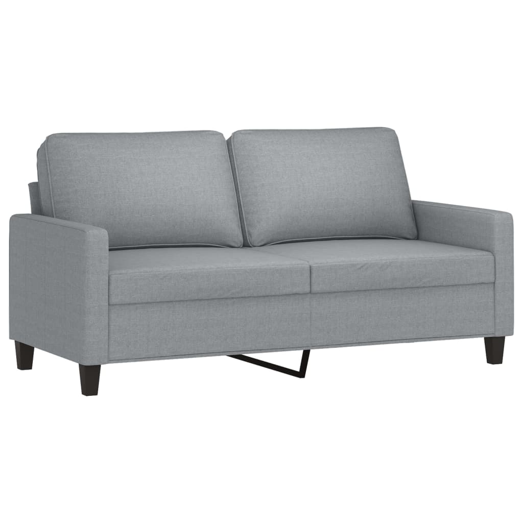 2-personers sofa lysegrå 140 cm stof