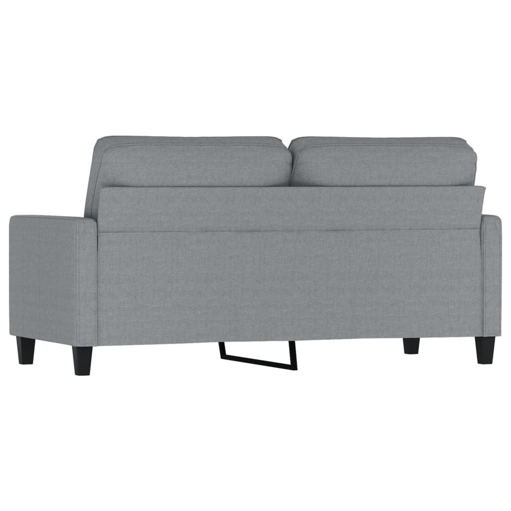 2-personers sofa lysegrå 140 cm stof