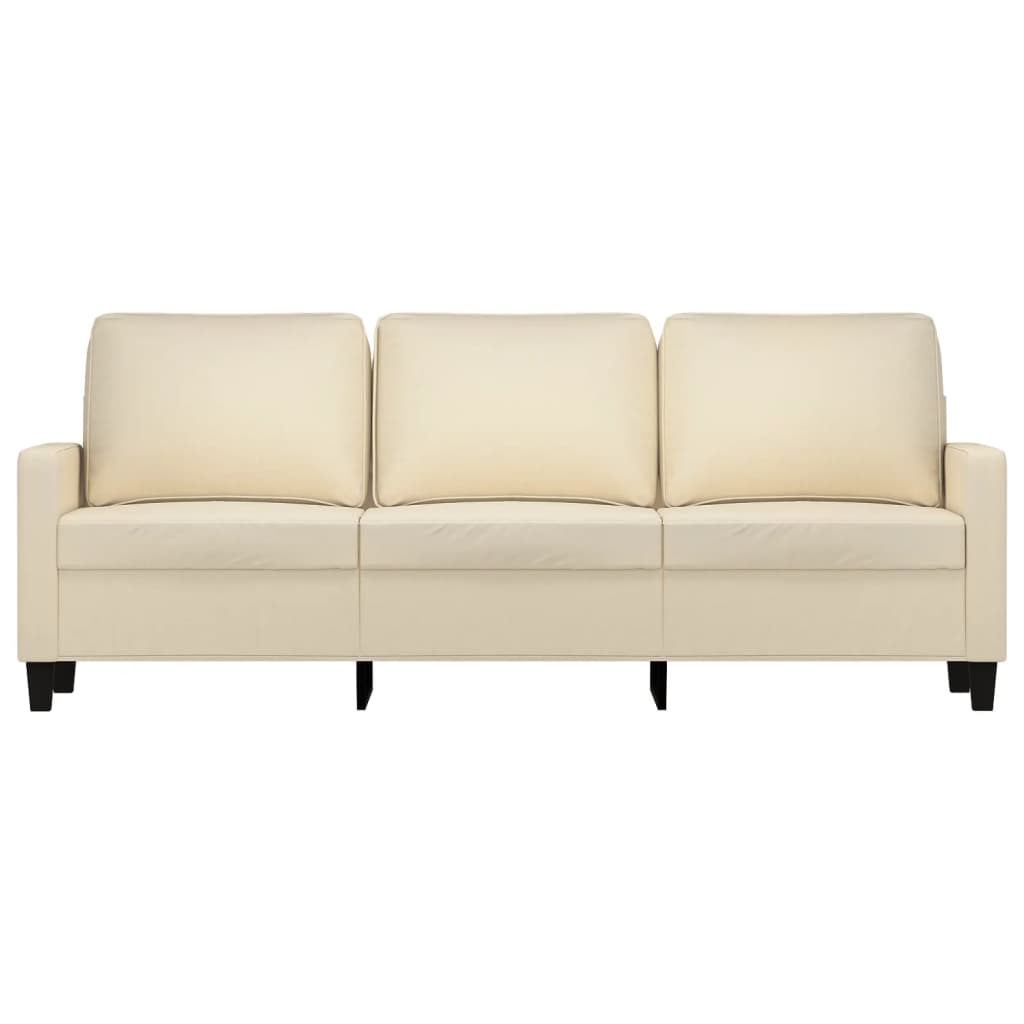 3-personers sofa creme 180 cm stof