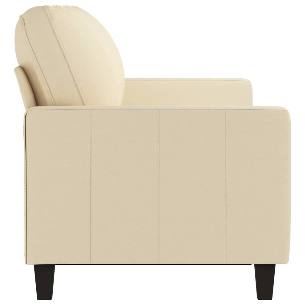 3-personers sofa creme 180 cm stof