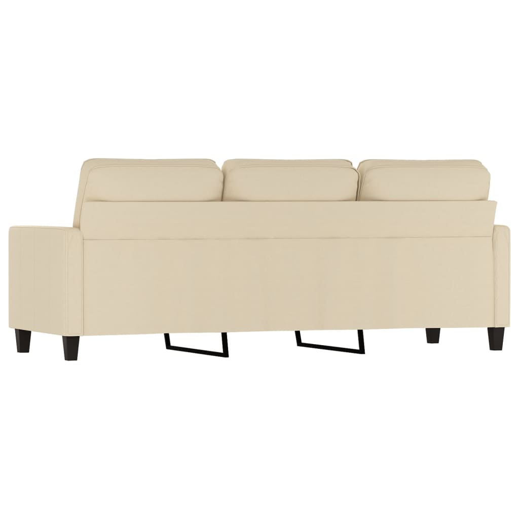 3-personers sofa creme 180 cm stof