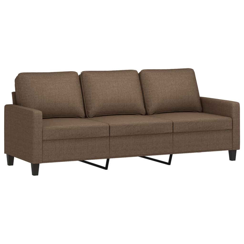 3-personers sofa brun 180 cm stof