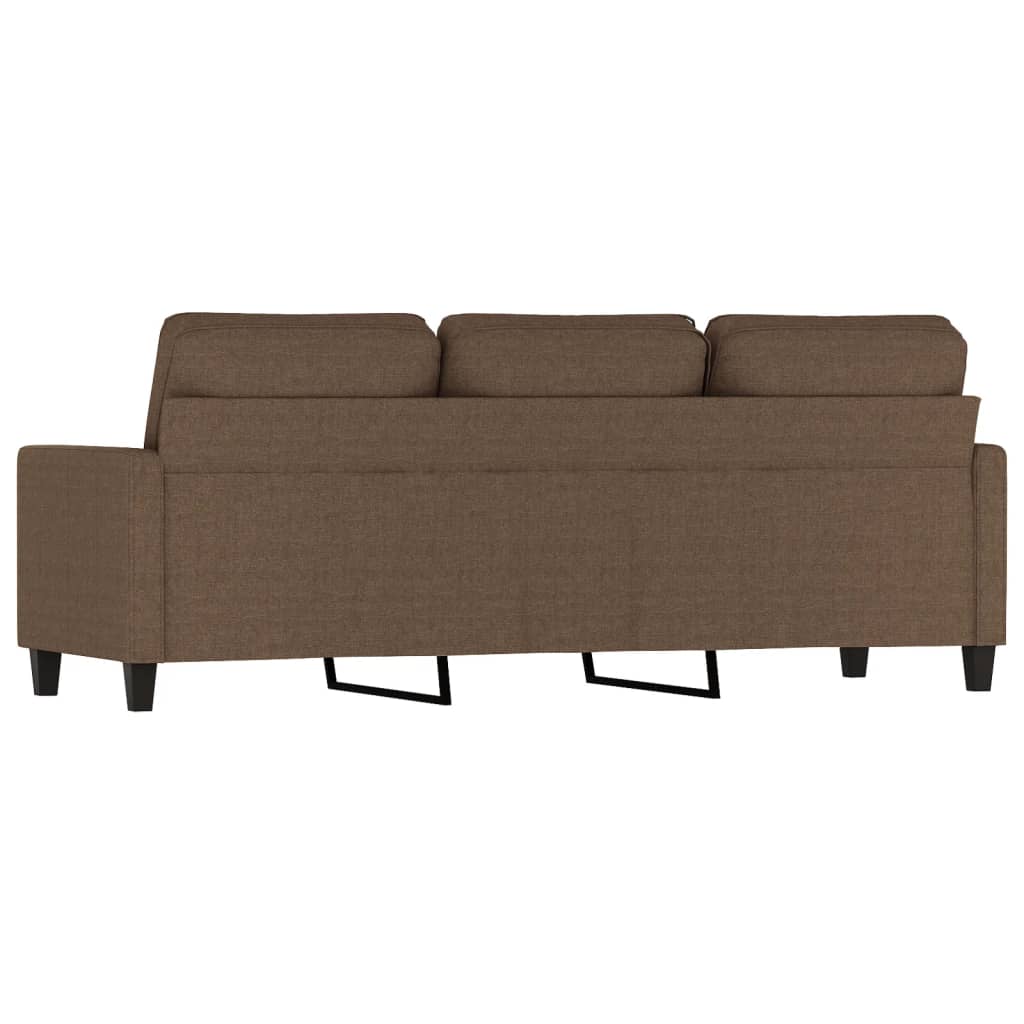 3-personers sofa brun 180 cm stof