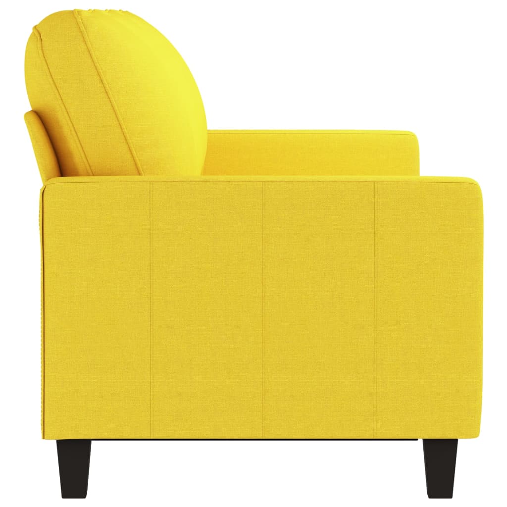 3-personers sofa lys gul 180 cm stof