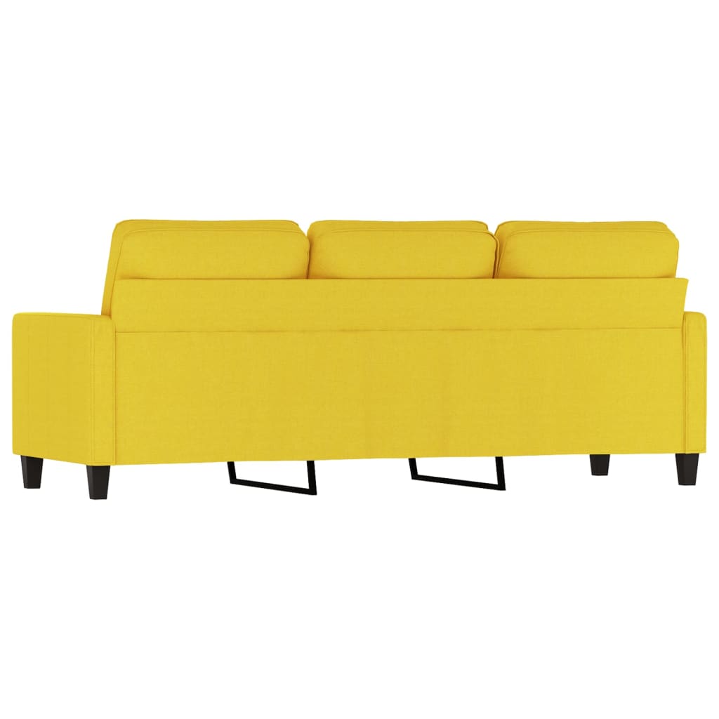 3-personers sofa lys gul 180 cm stof