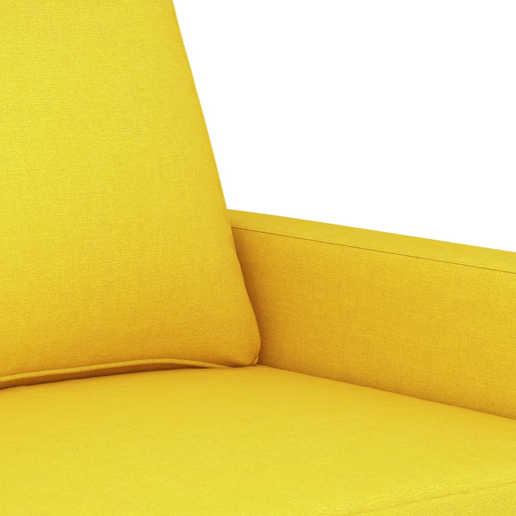 3-personers sofa lys gul 180 cm stof