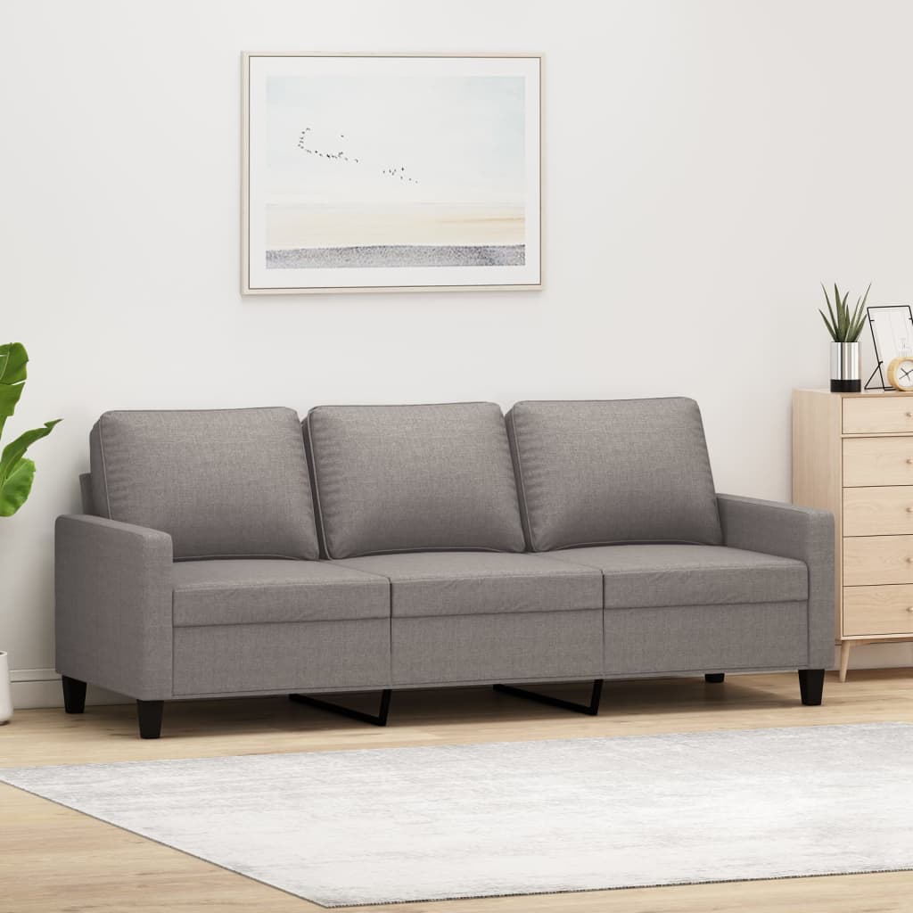 3-personers sofa taupe 180 cm stof