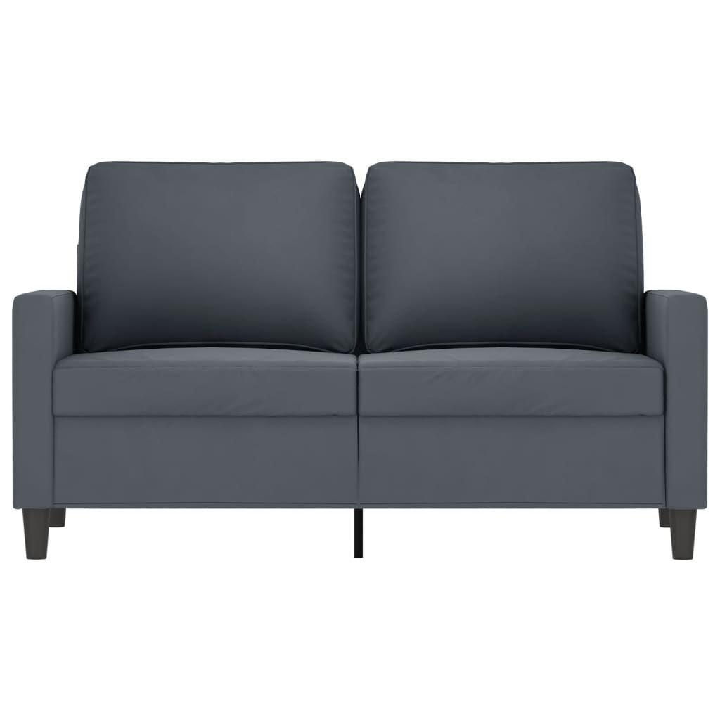 2-personers sofa mørkegrå 120 cm fløjl