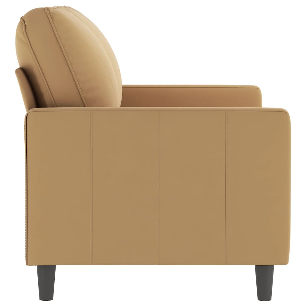 2-personers sofa brun 120 cm fløjl