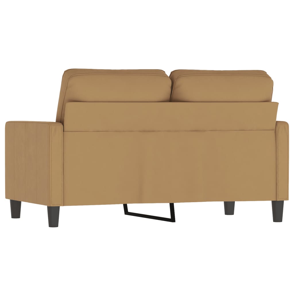 2-personers sofa brun 120 cm fløjl