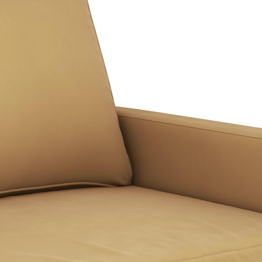 2-personers sofa brun 120 cm fløjl