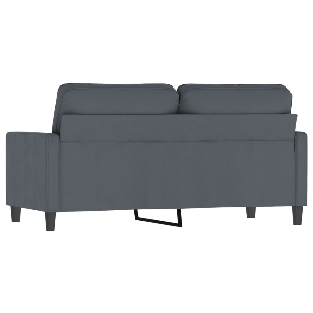 2-personers sofa mørkegrå 140 cm fløjl