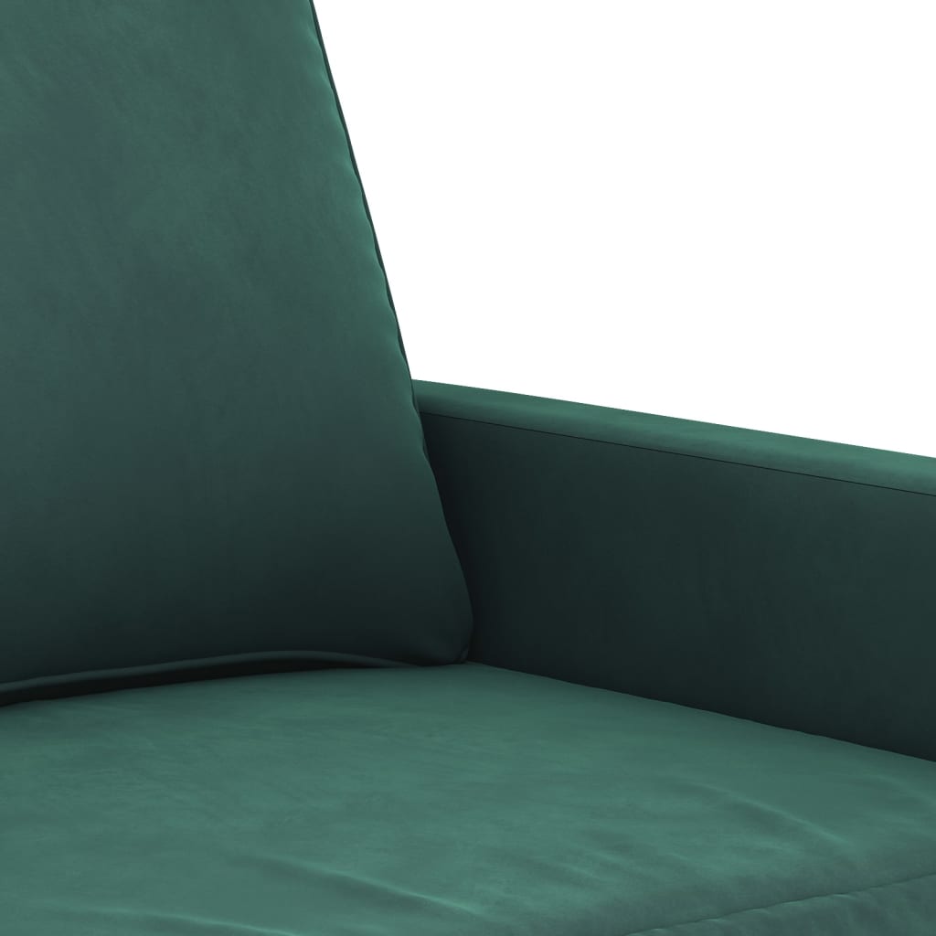 3-personers sofa mørkegrøn 180 cm fløjl
