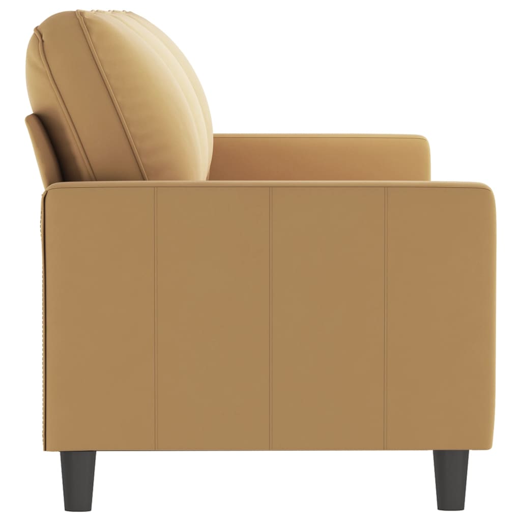 3-personers sofa brun 180 cm fløjl