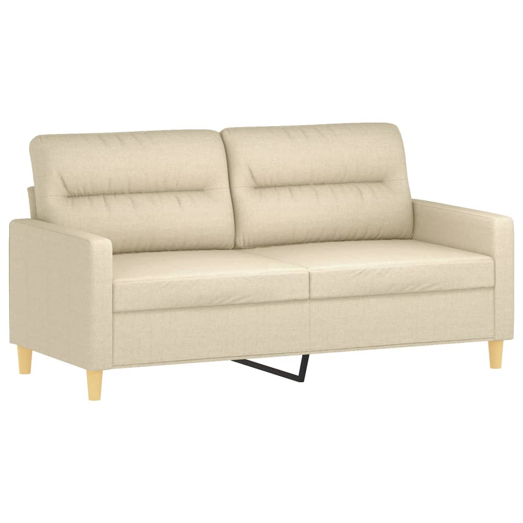 2-personers sofa creme 140 cm stof