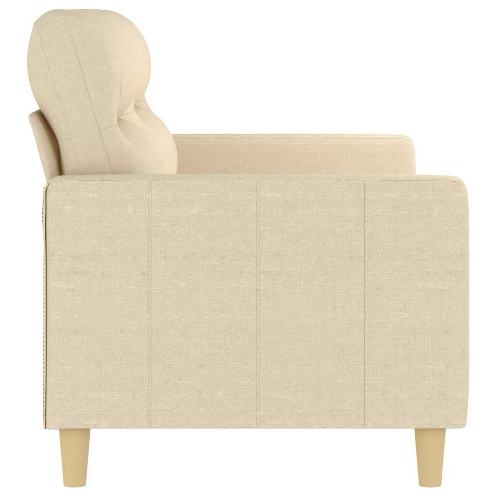 2-personers sofa creme 140 cm stof