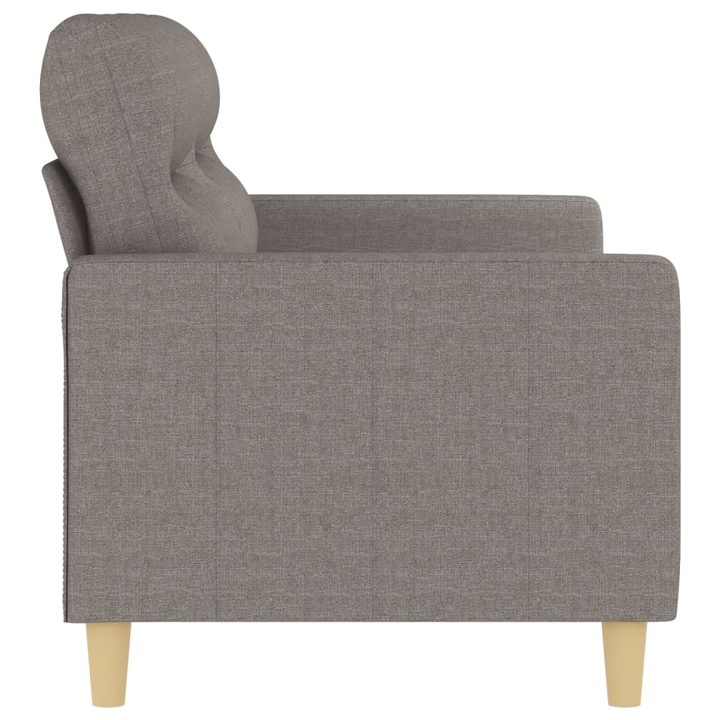 2-personers sofa taupe 140 cm stof