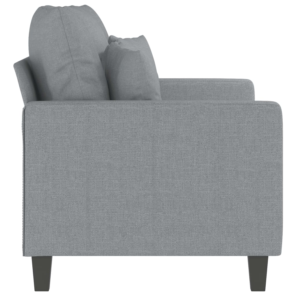 2-personers sofa lysegrå 120 cm stof
